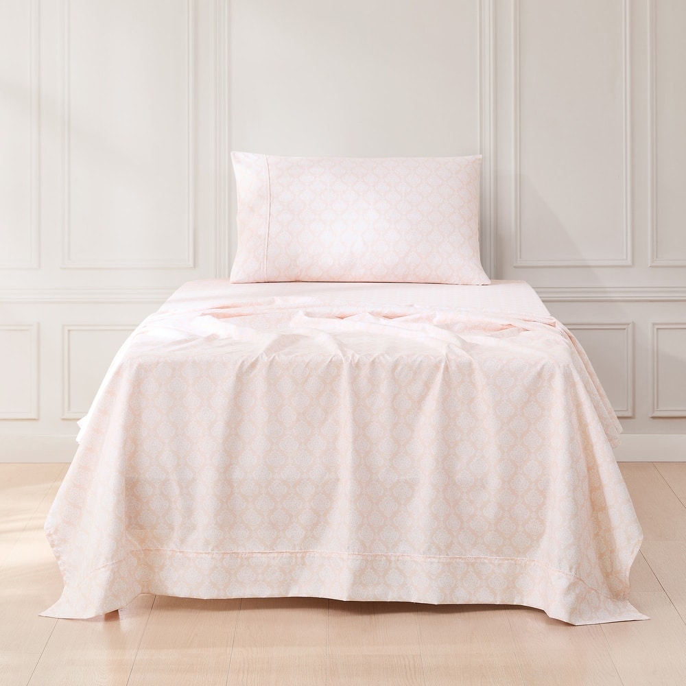 Lush Decor Romer Damask Peach Sheet Set