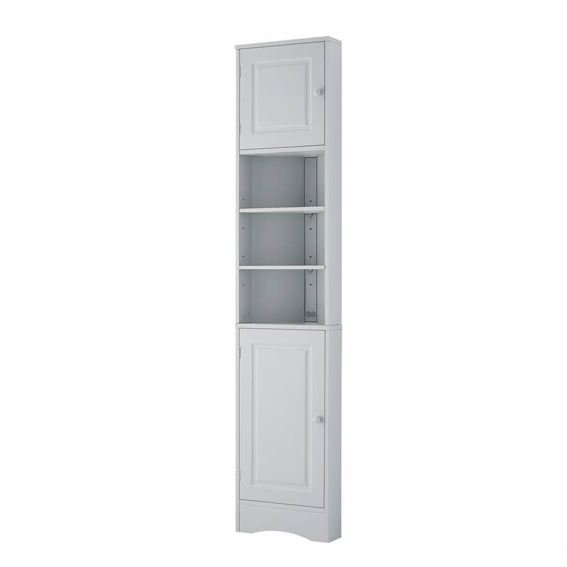 Corner Bathroom Storage Cabinet with Two Doors