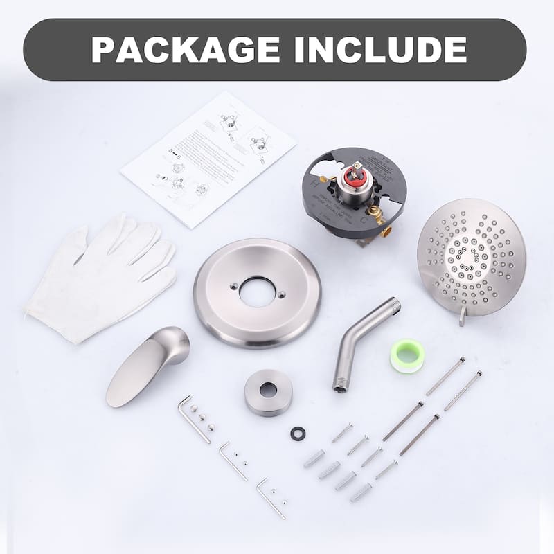 WOWOW Single Handle 5-Spray Shower Faucet with Valve
