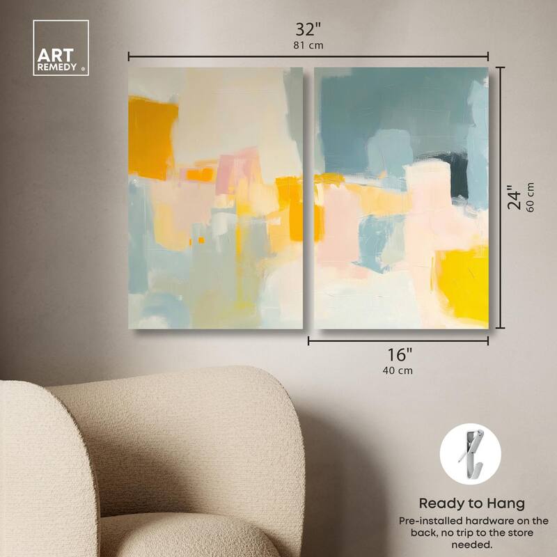 Ocean of Suns I Canvas Set of 2 by Art Remedy, Gallery Wrapped