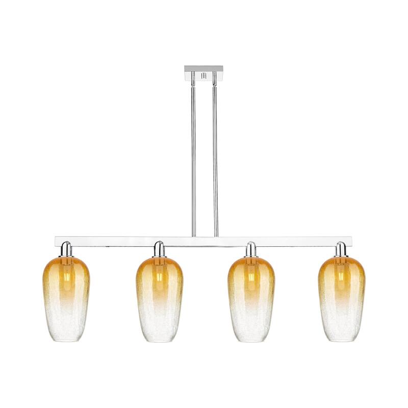 Innovations Lighting 716-4I-16-48 Brookhaven Flute Linear Brookhaven - Polished Chrome / Amber