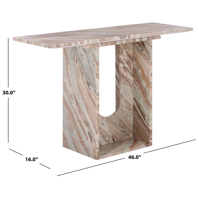 SAFAVIEH Couture Tobilyn Marble Console Table - 46"W x 16"D x 30"H