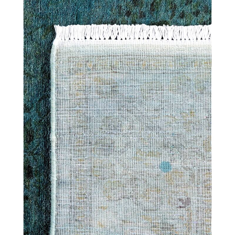 Fine Vibrance, One-of-a-Kind Hand-Knotted Runner Rug - Gray, 2' 8" x 11' 8" - 2' 8" x 11' 8"