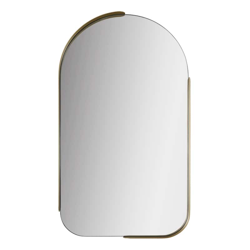 MacLuu Arch Half Frame Metal Wall Mirror - 19.7"×35.4"