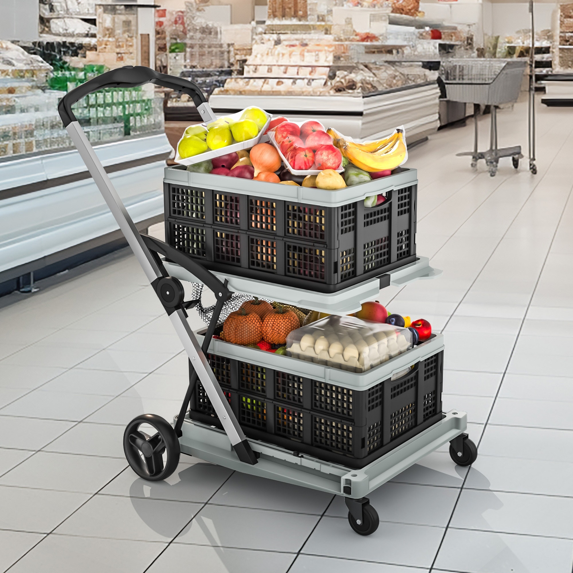 Portable grocery cart best sale