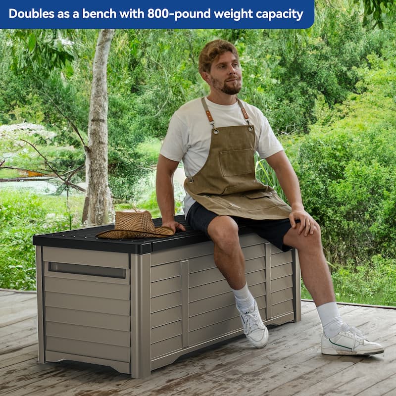 120 Gallons Water Resistant Lockable Deck Box