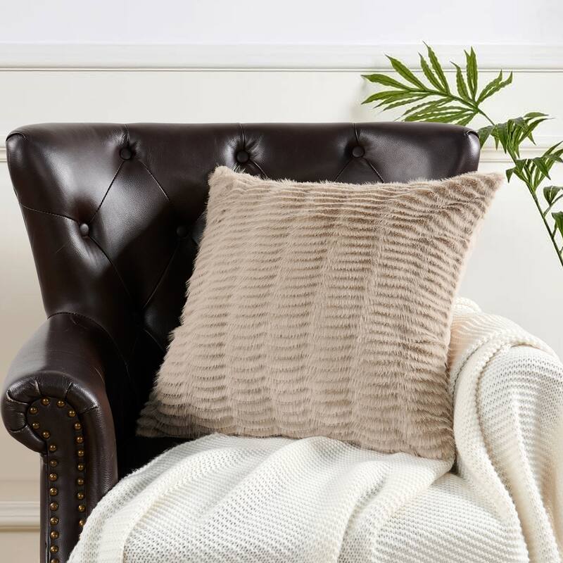 1 Pc Shaggy Wavy FauxFur Pillow Shell Soft Cushion Covers for Sofa