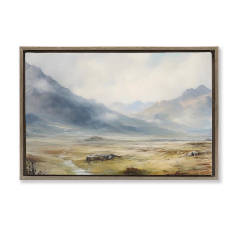 Stupell Faded Mountain Secrets Framed Floater Canvas Wall Art Design By Franklyn Gregory - 25 x 17 - Brown