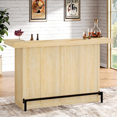 4-Tier Bar Table, 70.9-Inch Large Modern Home Bar Cabinet