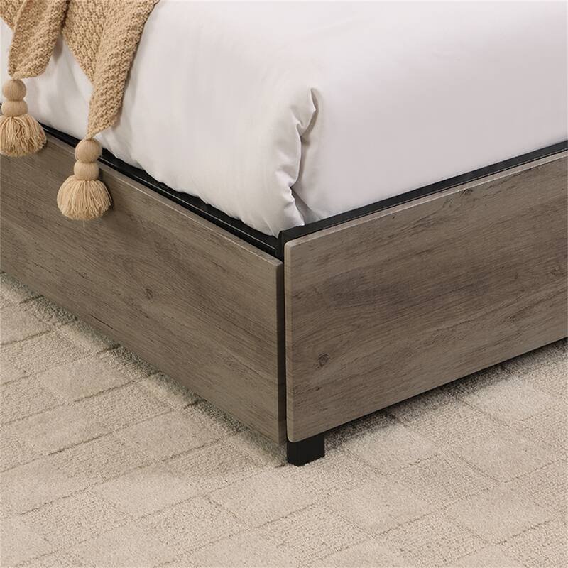 Storage Headboard with Charging Station