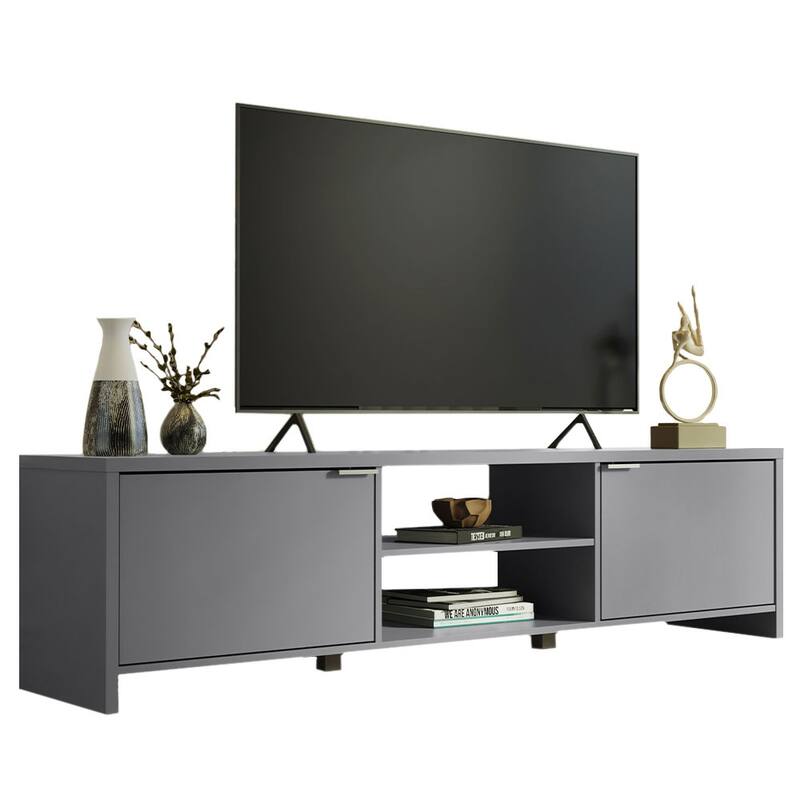 Madesa TV Stand Large Media Console with Cable Management for 65, 75 Inch Media Storage - 80 inches