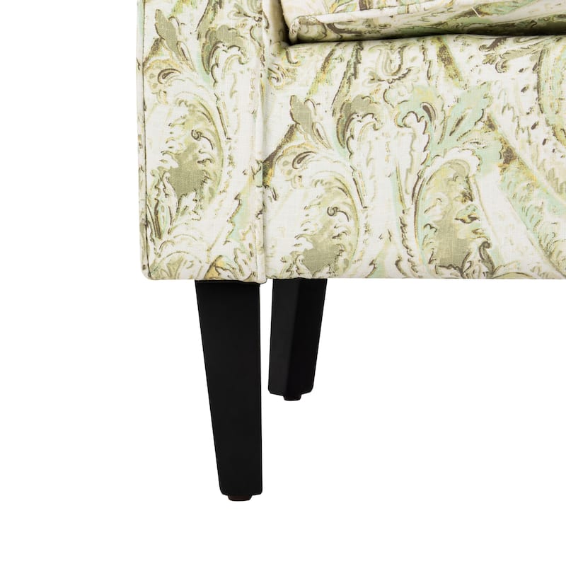 SAFAVIEH Shamika Red/Ivory Floral Club Chair - 30" W x 33" D x 35" H