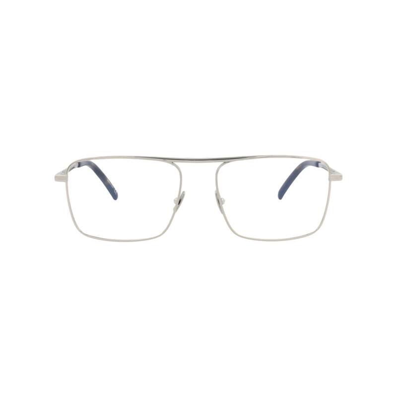 Saint Laurent Square-Frame Metal Optical Frames - Silver Silver Transparent - Silver