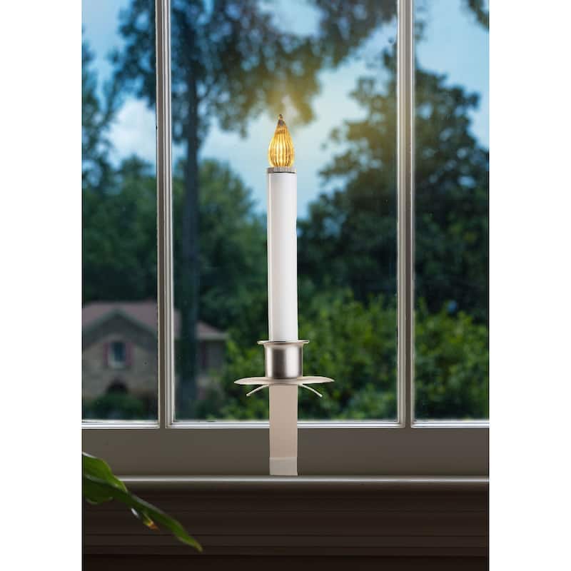 3 Battery Operated Christmas Candle Lamps Cambridge Slant Brackets 12"