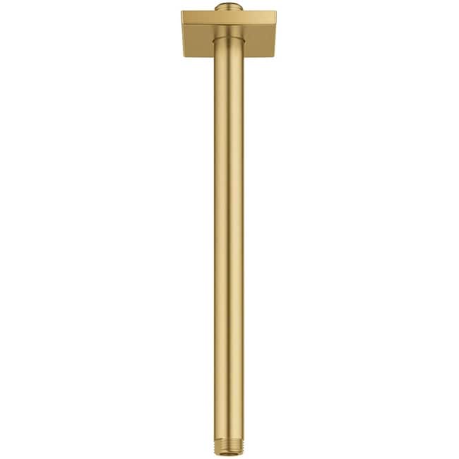 Grohe 12" Ceiling Shower Arm with Square Flange and 1/2" Threaded - Brushed Cool Sunrise