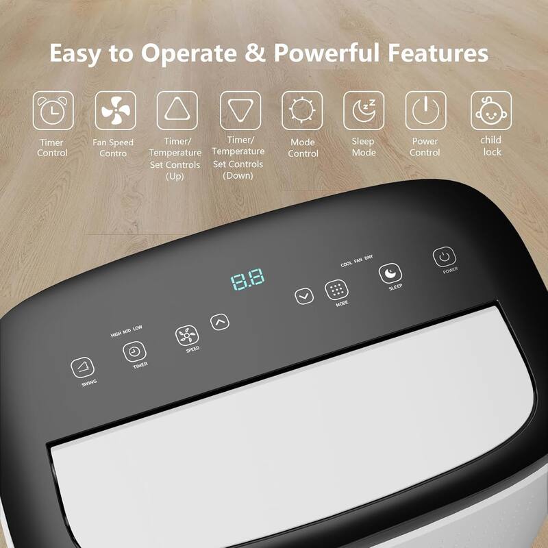 Portable Air Conditioner , 3-IN-1 Quiet Portable AC Unit with Remote Control