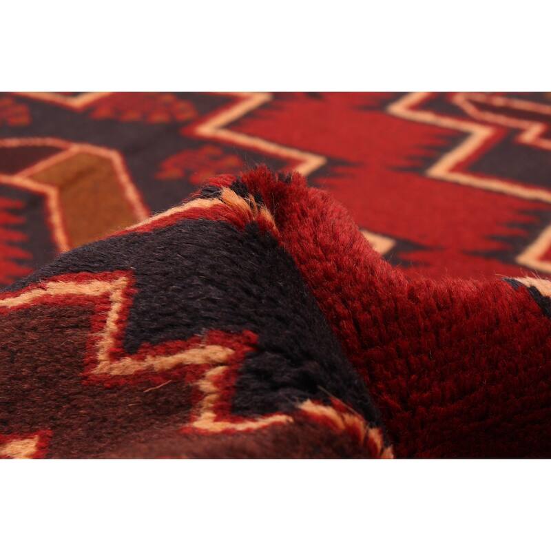 ECARPETGALLERY Hand-knotted Baluch Red Wool Rug - 3'10 x 6'4