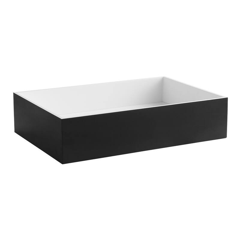 ALFI brand Black Matte 20" x 14" Solid Surface Resin Sink
