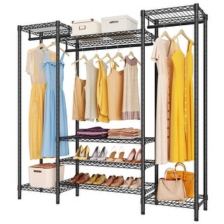 Bedroom Armoires Wire Garment Rack Heavy Duty Clothes Rack Clothing ...