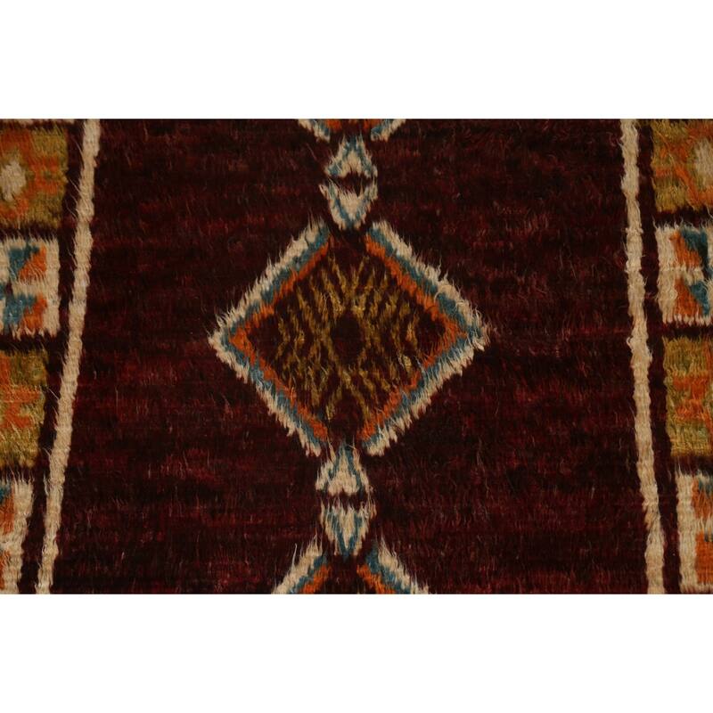 Tribal Geometric Moroccan Berber Area Rug Hand-knotted Wool Carpet - 6'4" x 10'3"