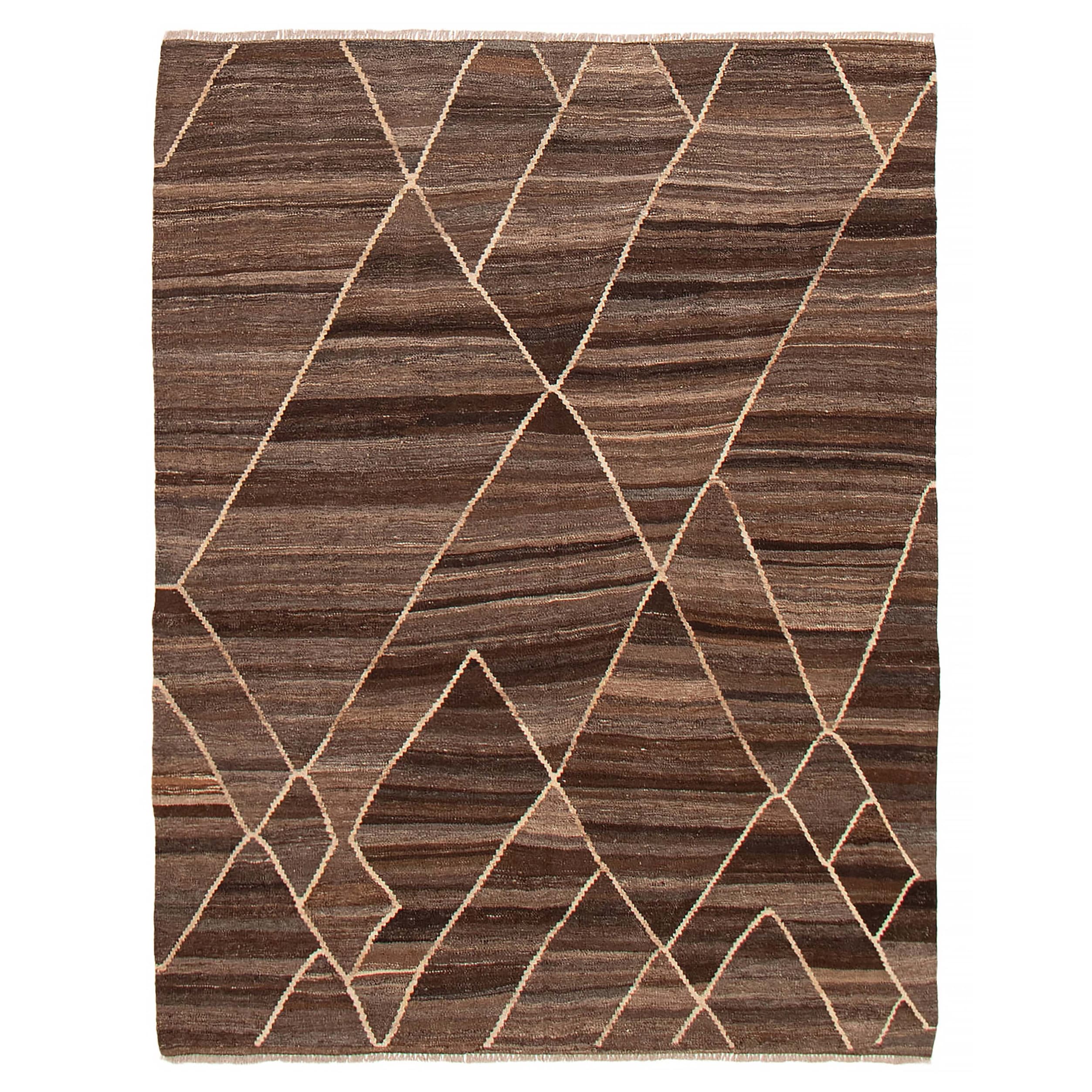 Sivas Brown Kilim 5'11" x 7'10" - 5'11 x 7'10