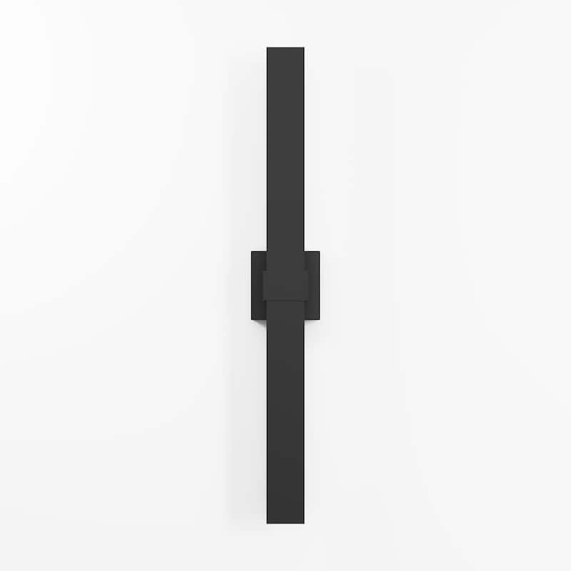 1-Light Black/White Aluminum LED Outdoor Wall Sconce