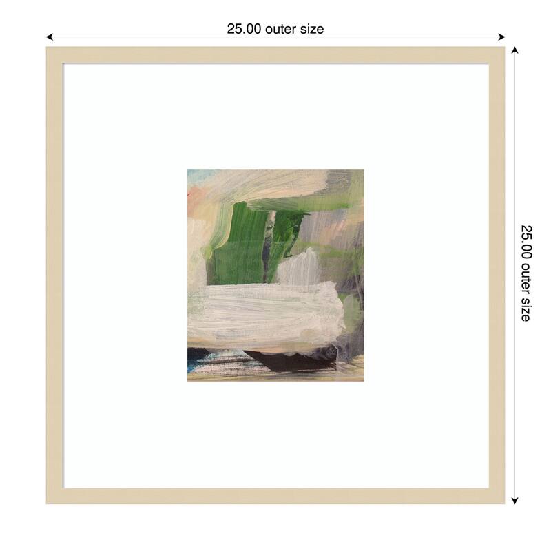 Bocci No. 2 by Hope Bainbridge Wood Framed Wall Art Print - Svelte Natural - 25 x 25 in