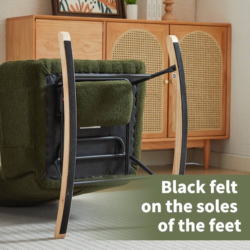 Modern Nursery Upholstered High Back Rocking Chair