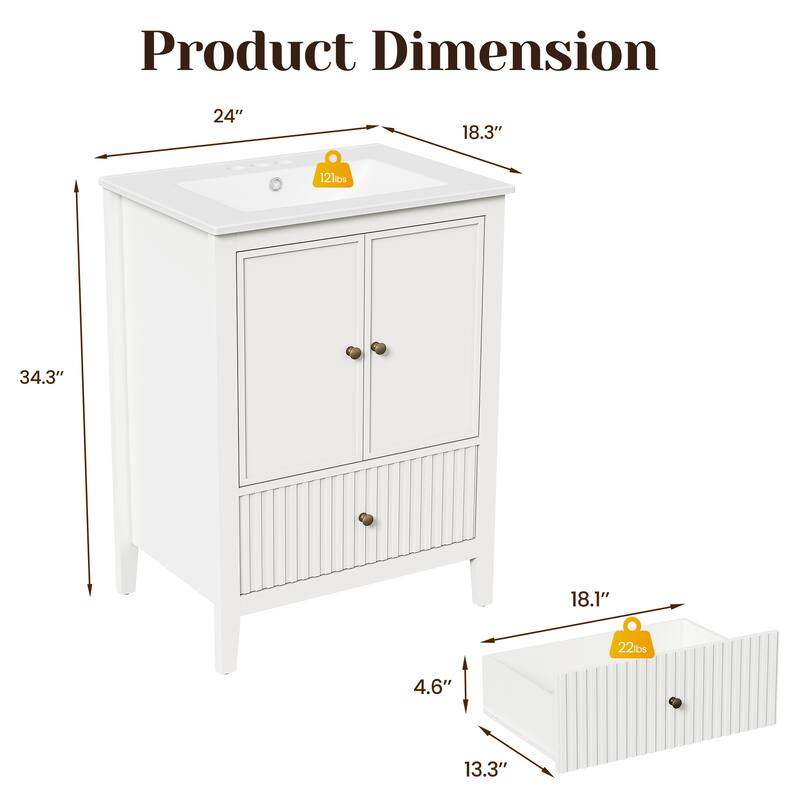 24'' Bathroom Vanity with Sink
