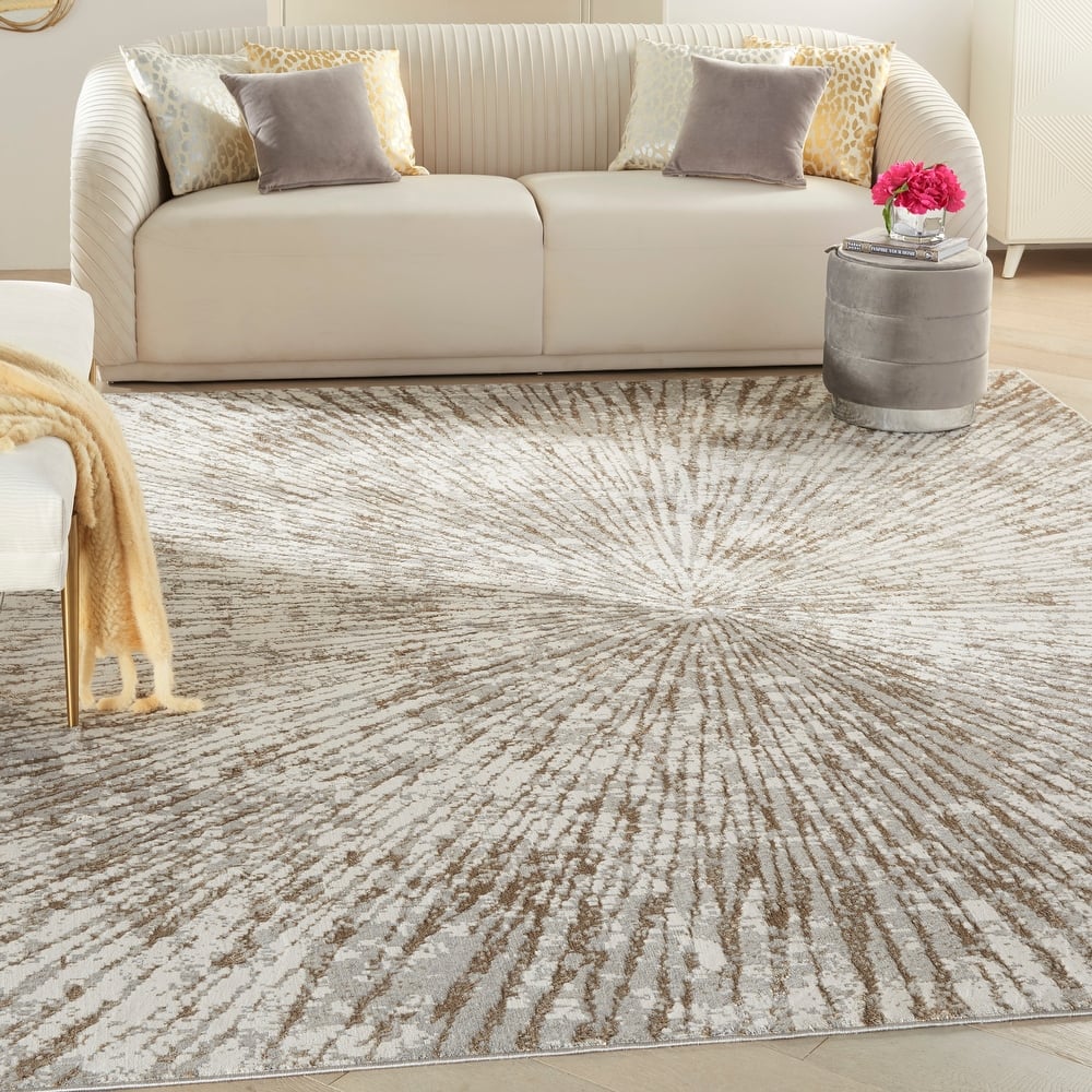 Nourison Home Metallic Modern Abstract Area Rug