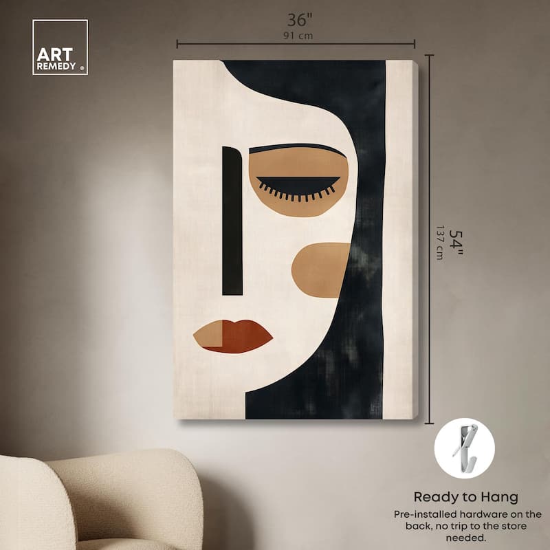 Face Moderne II Canvas by Art Remedy, Gallery Wrapped