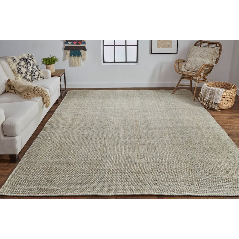 Siona Space Dyed In/Outdoor Flatweave, Dusty Blue, Area Rug