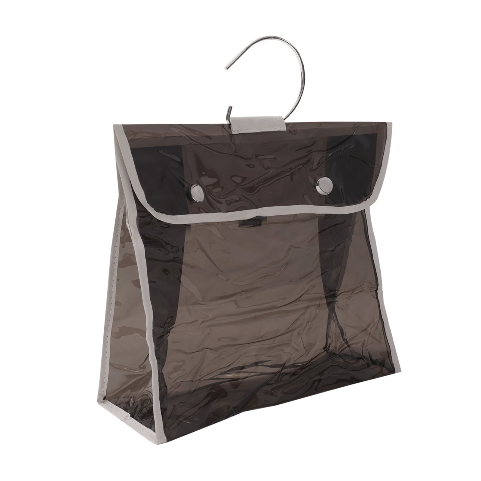 Handbag Dust Bags, Transparent Tawny Purse Protector, White Border