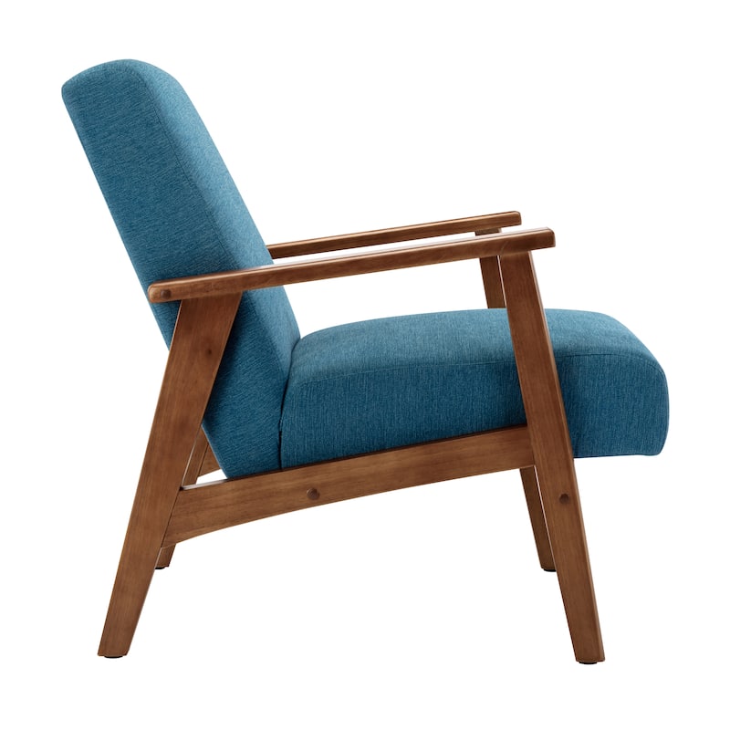 Porthos Home Sena Accent Chair With Wooden Legs & Suede Upholstery