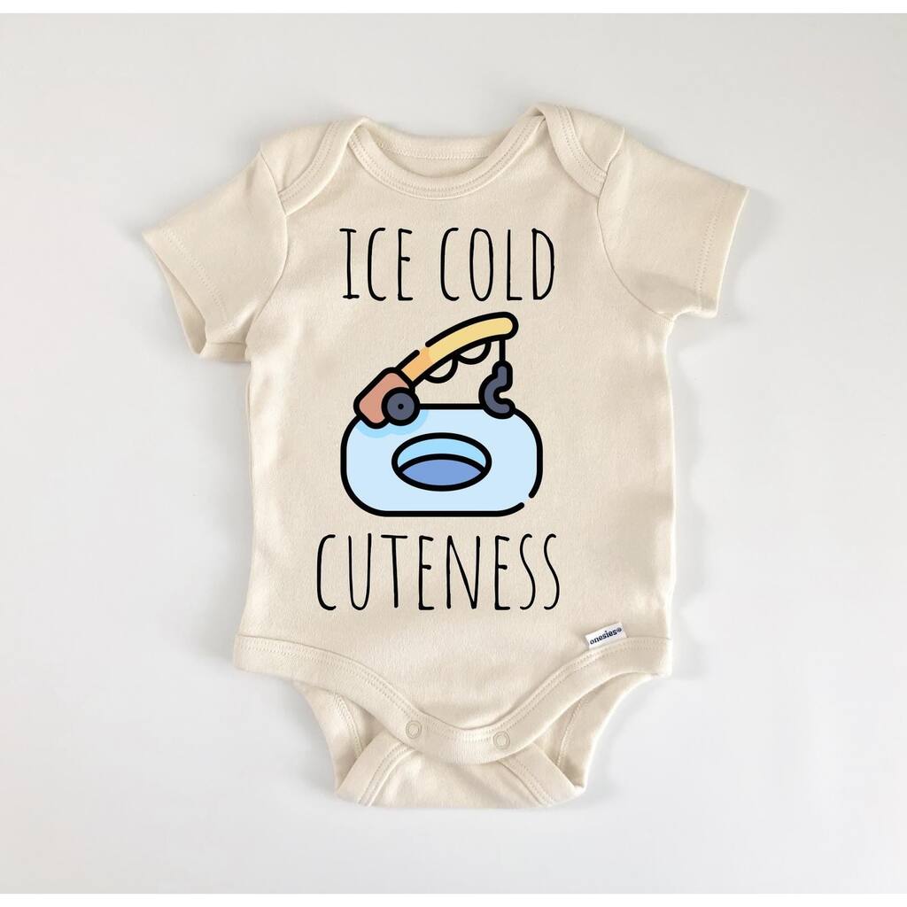 Ice Fishing - Baby Boy Girl Clothes Infant Bodysuit Funny Cute