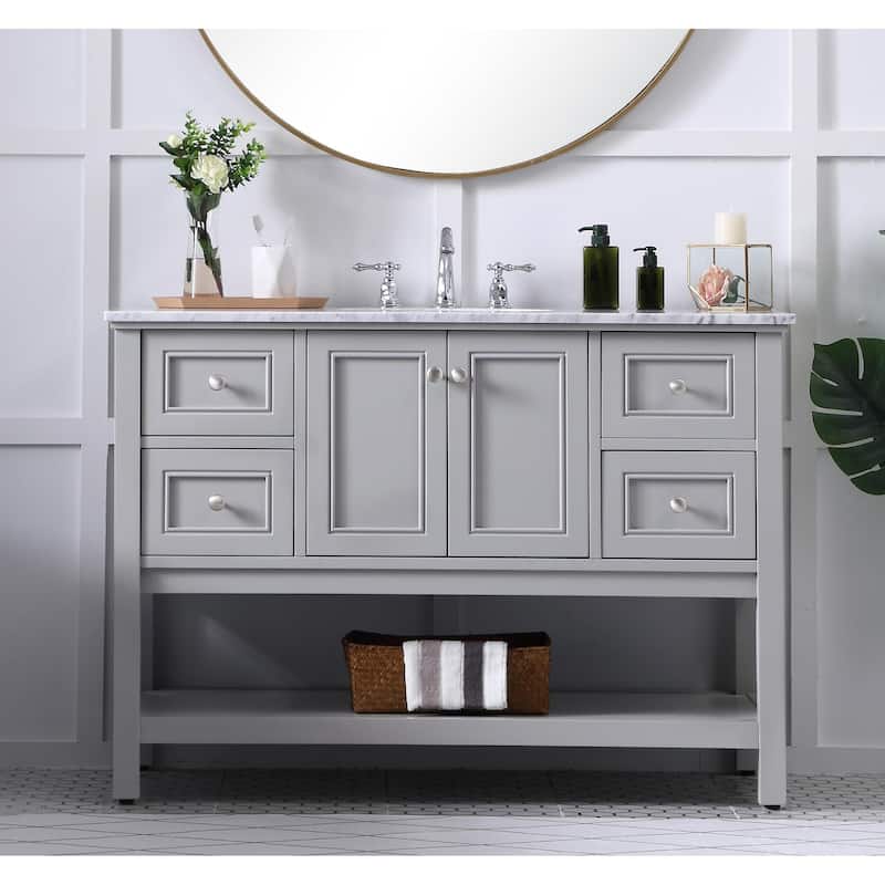 Grand 48 - 72 Inch Single Bathroom Vanity - 48 Inches - Grey