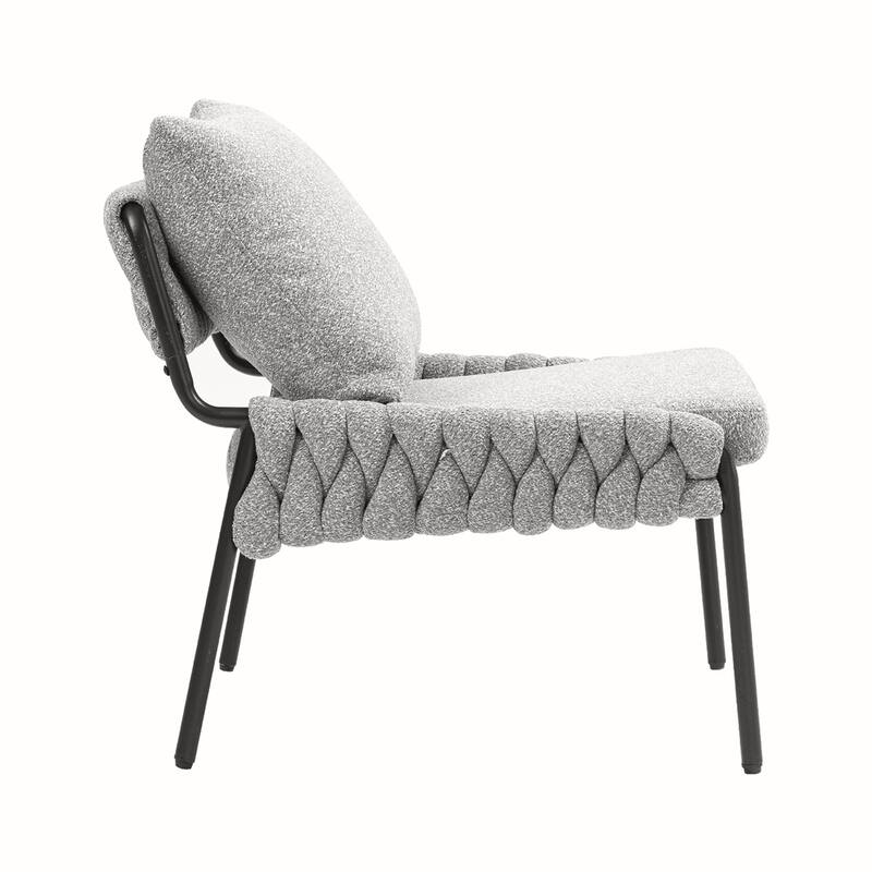 Braided Upholstery Metal Frame Chair