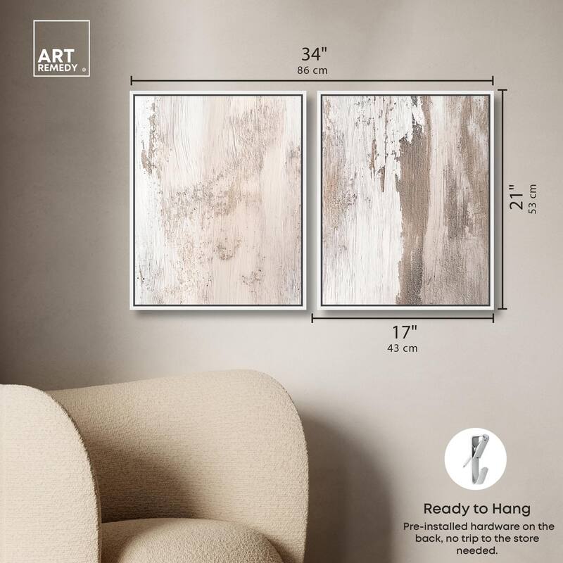 Striated Texture III Canvas Set of 2 by Art Remedy