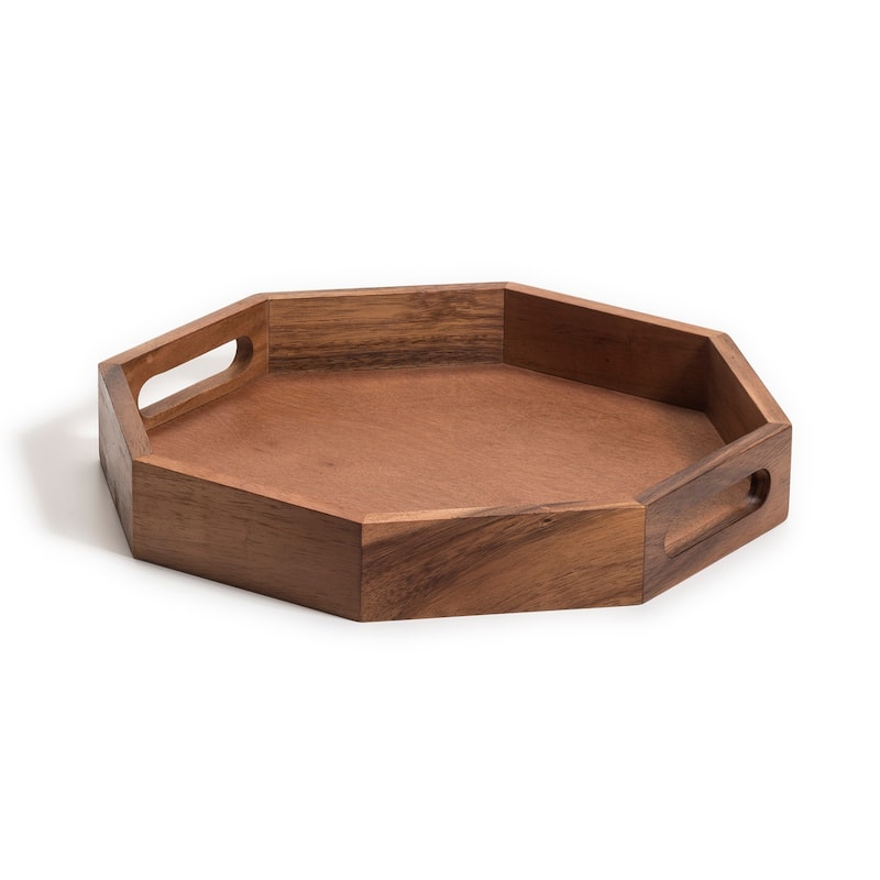 Set of 3 Octagon Serving Trays - 1 each size