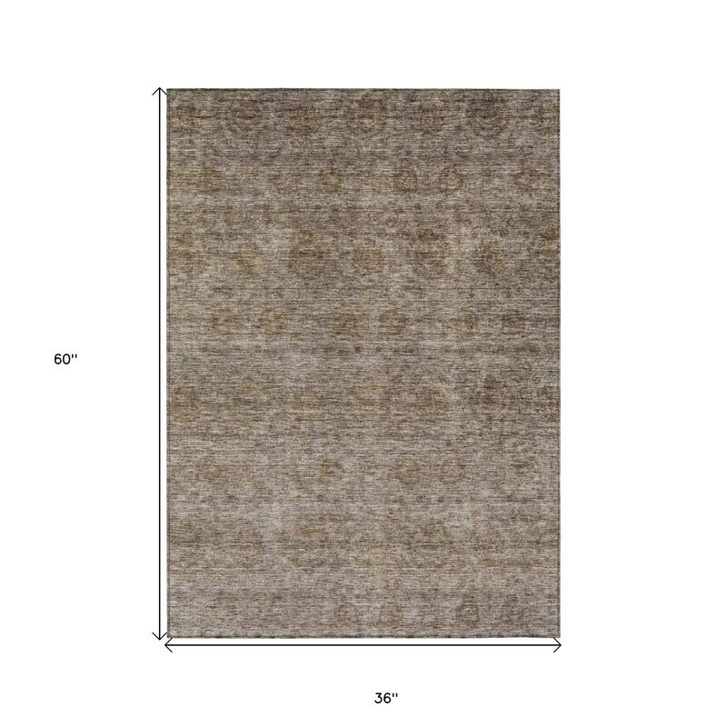HomeRoots Floral Transitional Rectangle Outdoor Rug