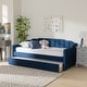preview thumbnail 14 of 23, Lennon Modern and Contemporary Velvet Fabric Daybed with Trundle