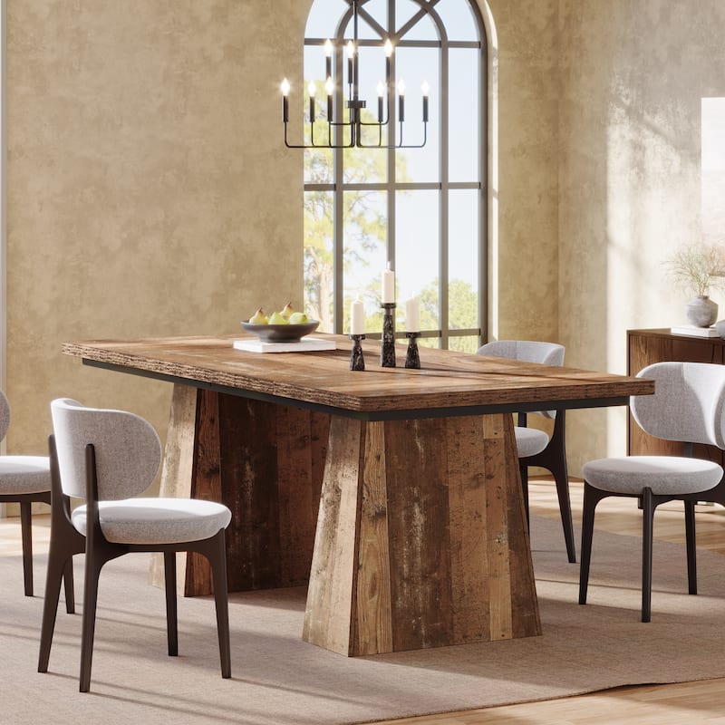 63 Inches Farmhouse Kitchen Dining Table for 4-6