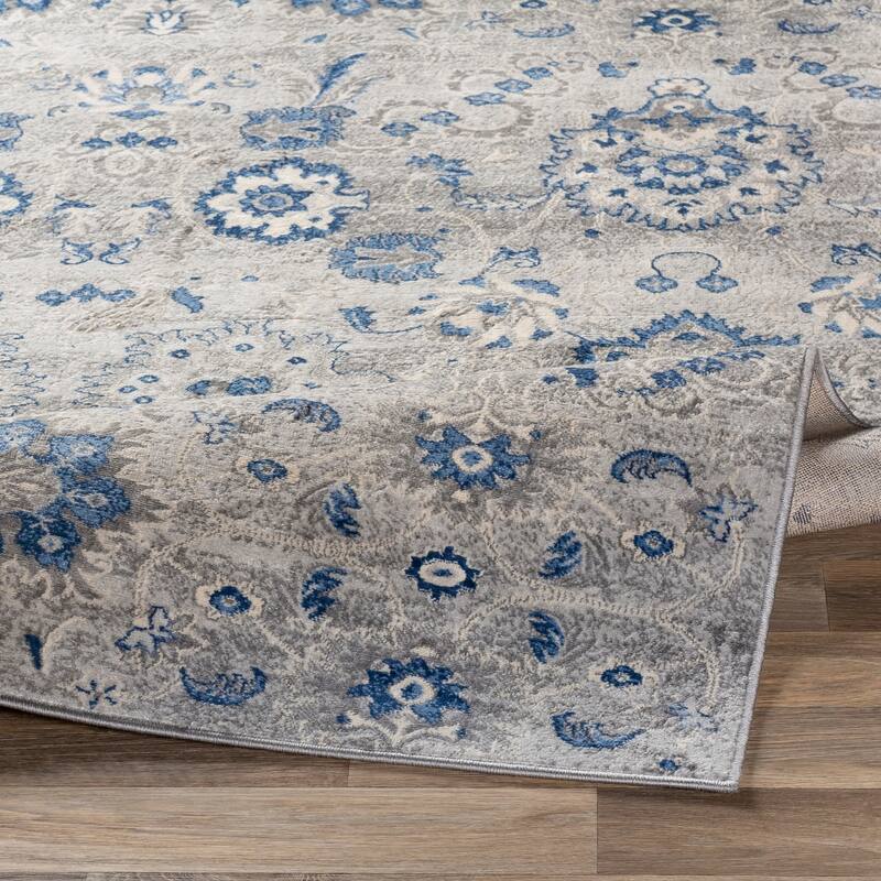 Copper Grove Ettiene Vintage Floral Trellis Area Rug