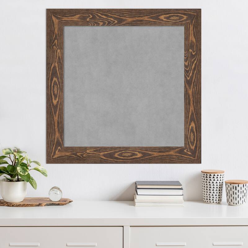 Amanti Art Bridge Brown Framed Magnetic Board