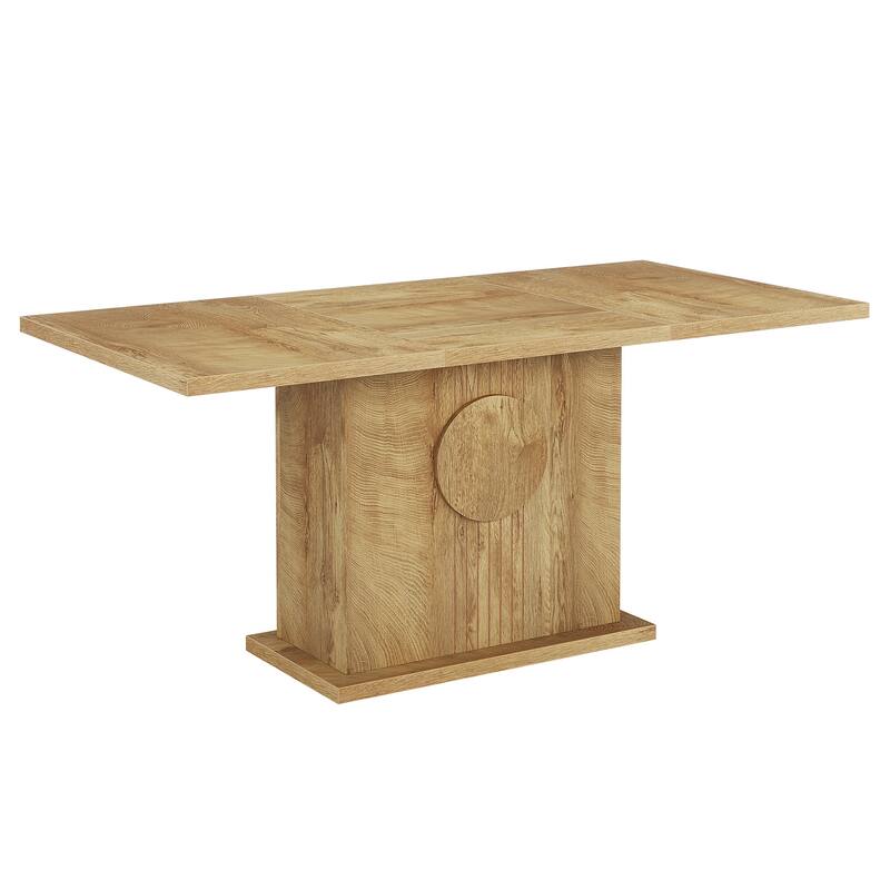Wood Dinner Table, Kitchen Dining/Living Room Accent Dinner Table Gathering Table