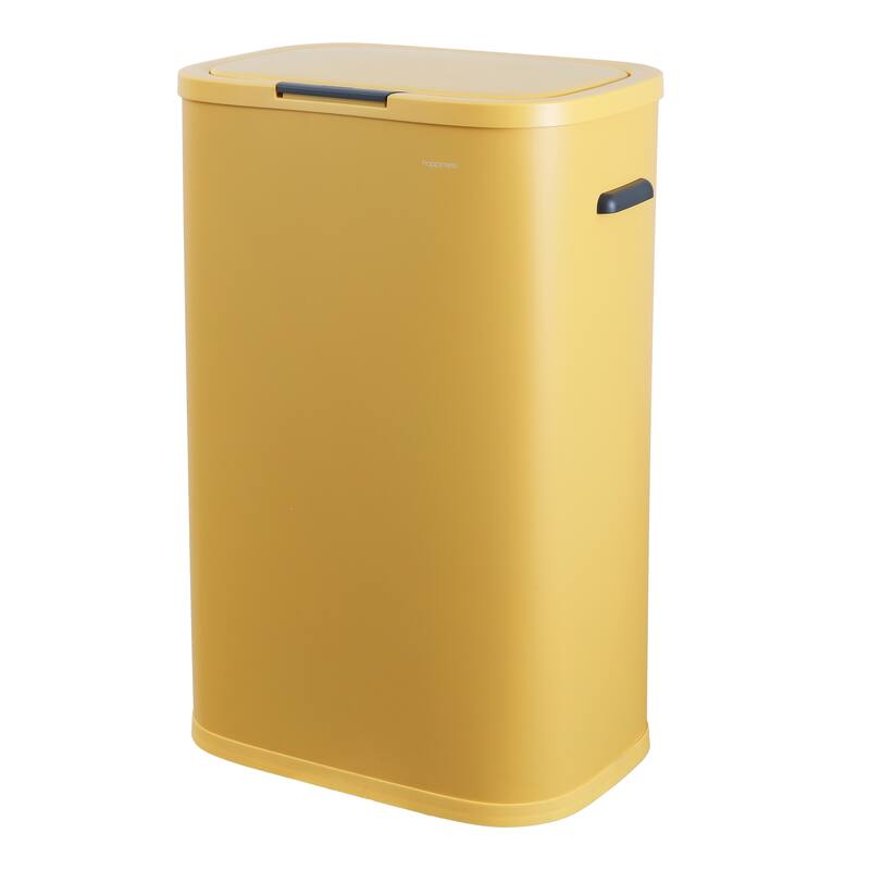 happimess Tammi Kitchen 14.5-Gallon Slim Metal Push Button Trash Can