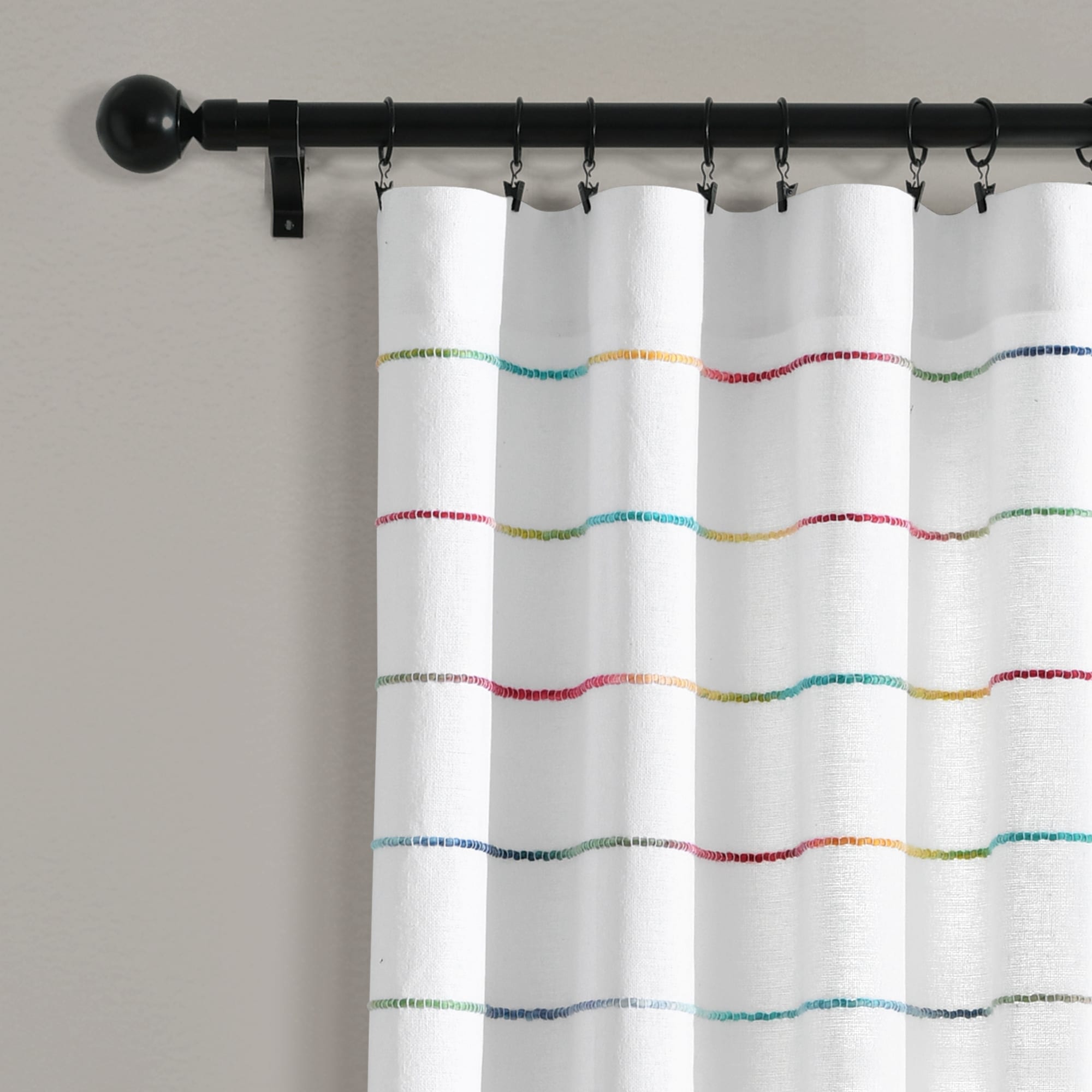 Carson Carrington Pajebo Ombre Stripe Cotton Curtain Panel - Picture 17 of 25