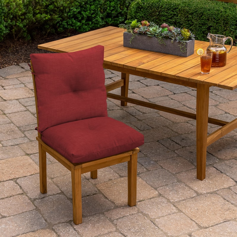 ARDEN Outdoor Plush Modern Tufted Blowfill Dining Chair Cushion, 21 x 40