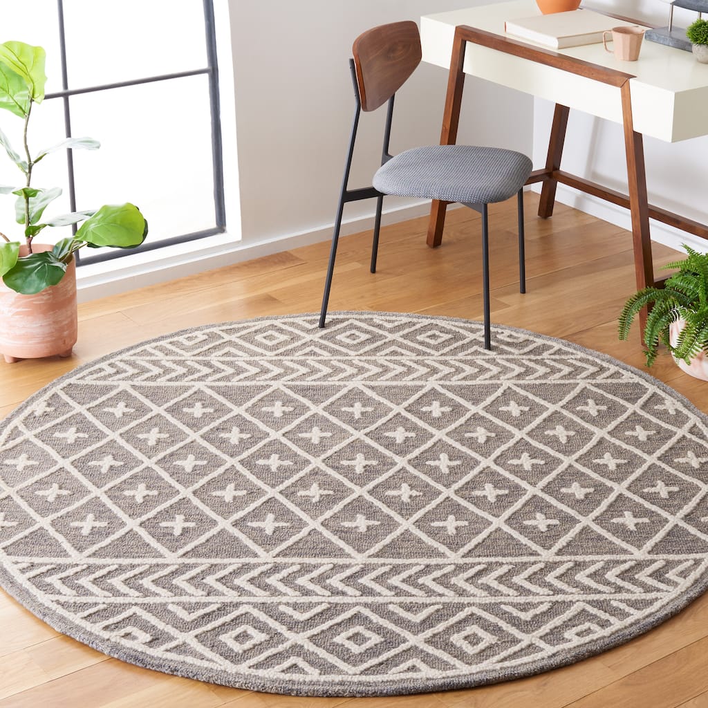 SAFAVIEH Handmade Metro Lousine Moroccan Boho Wool Rug