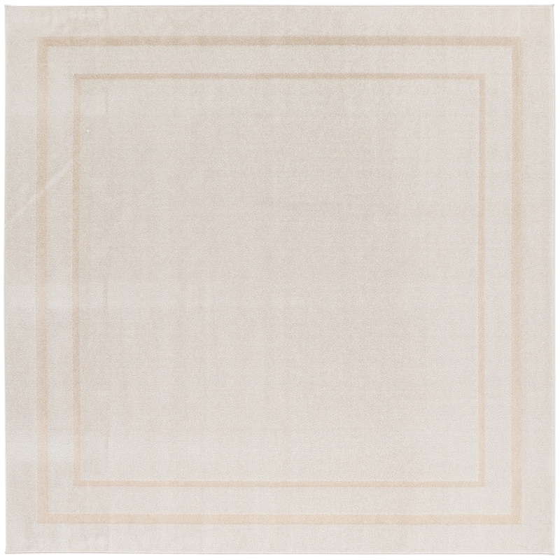 Nourison Sandy Indoor / Outdoor Solid Area Rug - 5' Square - Ivory/Gold